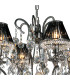 Pescara Pendant Round 7 Light E14 Black Chrome/Crystal-5