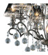 Pescara Pendant Round 7 Light E14 Black Chrome/Crystal-6