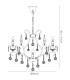 Pescara Pendant Round 7 Light E14 Black Chrome/Crystal-7
