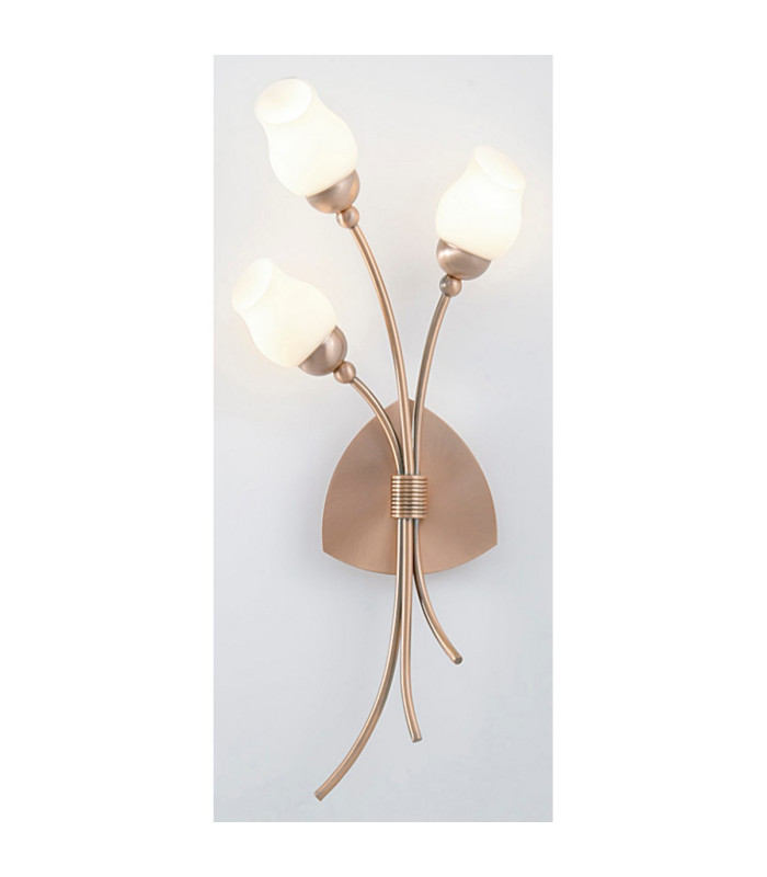 Rimini Wall Lamp 3 Light G9 Antique Copper/Opal Glass-2
