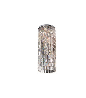 Torre Pendant 40cm Plate & Mirror Only 5 Light GU10 Polished Chrome/Crystal To Order 46 Hooka-1