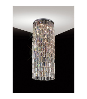 Torre Pendant 40cm Plate & Mirror Only 5 Light GU10 Polished Chrome/Crystal To Order 46 Hooka-2