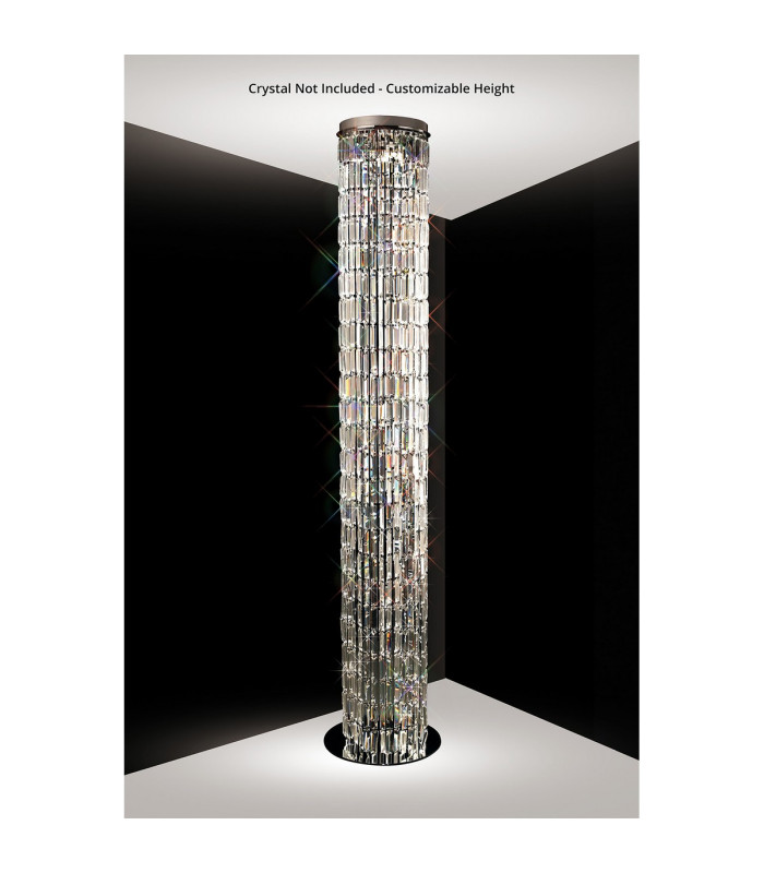 Torre Pendant 40cm Plate & Mirror Only 5 Light GU10 Polished Chrome/Crystal To Order 46 Hooka-3