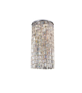Torre Pendant 50cm Plate & Mirror Only 6 Light GU10 Polished Chrome/Crystal To Order 60 Hooks-1