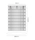 Torre Pendant 50cm Plate & Mirror Only 6 Light GU10 Polished Chrome/Crystal To Order 60 Hooks-7