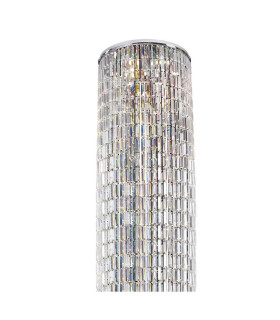 Torre Pendant 60cm Plate & Mirror Only 7 Light GU10 Polished Chrome/Crystal To Order 70 Hooks-1
