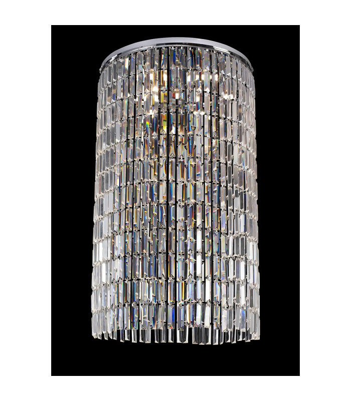 Torre Pendant 60cm Plate & Mirror Only 7 Light GU10 Polished Chrome/Crystal To Order 70 Hooks-2