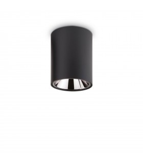 LED 1 Light Round Surface Mounted Downlight Black - 1