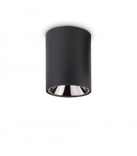 LED 1 Light Round Surface Mounted Downlight Black - 1