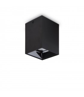 LED 1 Light Square Surface Mounted Downlight Black - 1