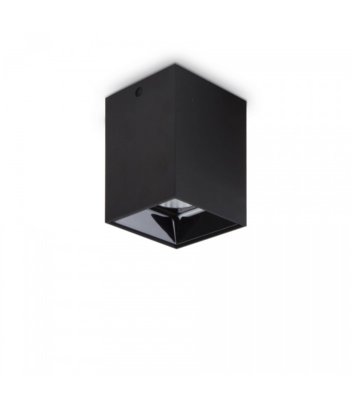LED 1 Light Square Surface Mounted Downlight Black - 1