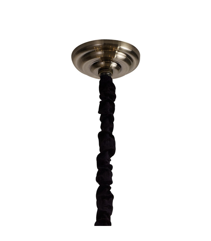 Zinta Pendant 6 Light E14 Antique Brass/Crystal-4