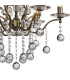 Zinta Pendant 6 Light E14 Antique Brass/Crystal-6