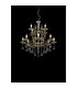 Zinta Pendant 2 Tier 12 Light E14 Antique Brass/Crystal (ITEM REQUIRES CONSTRUCTION/CONNECTION) Item Weight: 15.0kg-2