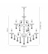 Zinta Pendant 2 Tier 12 Light E14 Antique Brass/Crystal (ITEM REQUIRES CONSTRUCTION/CONNECTION) Item Weight: 15.0kg-7
