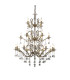 Zinta Pendant 3 Tier 22 Light E14 Antique Brass/Crystal (ITEM REQUIRES CONSTRUCTION/CONNECTION) Item Weight: 26.4kg-1