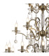 Zinta Pendant 3 Tier 22 Light E14 Antique Brass/Crystal (ITEM REQUIRES CONSTRUCTION/CONNECTION) Item Weight: 26.4kg-5