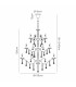 Zinta Pendant 3 Tier 22 Light E14 Antique Brass/Crystal (ITEM REQUIRES CONSTRUCTION/CONNECTION) Item Weight: 26.4kg-7