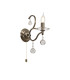 Zinta Wall Lamp Switched 1 Light E14 Antique Brass/Crystal-1