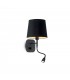 LED 2 Light Wall Light Black - 1