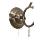 Zinta Wall Lamp Switched 1 Light E14 Antique Brass/Crystal-4