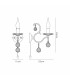 Zinta Wall Lamp Switched 1 Light E14 Antique Brass/Crystal-7