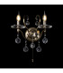 Zinta Wall Lamp Switched 2 Light E14 Switched Antique Brass/Crystal-2