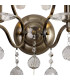 Zinta Wall Lamp Switched 2 Light E14 Switched Antique Brass/Crystal-5