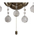 Zinta Wall Lamp Switched 2 Light E14 Switched Antique Brass/Crystal-6