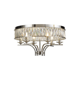 Vivienne Ceiling 6 Light E14 Polished Nickel/Crystal-1