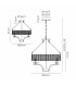 Vivienne Pendant/Semi Ceiling 4 Light E14 French Gold/Crystal