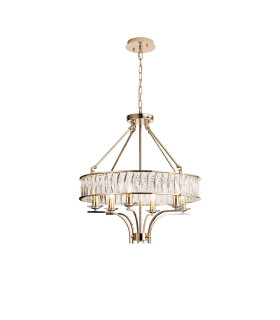 Vivienne Pendant/Semi Ceiling 6 Light E14 French Gold/Crystal-1