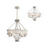 Vivienne Pendant/Semi Ceiling 6 Light E14 Polished Nickel/Crystal-1
