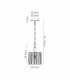 Vivienne Pendant 1 Light E14 French Gold/Crystal