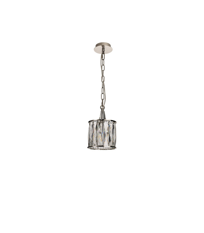 Vivienne Pendant 1 Light E14 Polished Nickel/Crystal-1