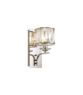 Vivienne Wall Lamp 1 Light E14 Polished Nickel/Crystal-1