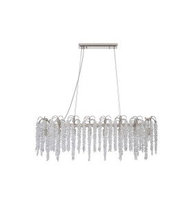 Wisteria Oval Pendant 16 Light E14 Polished Nickel / Crystal Item Weight: 21.1kg-1