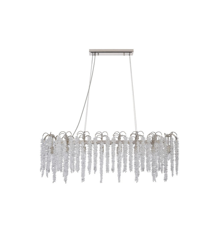 Wisteria Oval Pendant 16 Light E14 Polished Nickel / Crystal Item Weight: 21.1kg-1