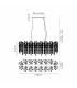 Wisteria Oval Pendant, 16 Light E14, Polished Nickel / Crystal Item Weight: 21.1kg