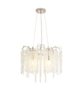 Wisteria Round Pendant 7 Light E14 Polished Nickel / Crystal-1