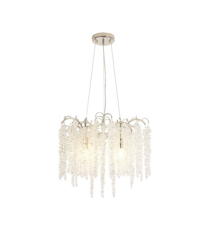 Wisteria Round Pendant 7 Light E14 Polished Nickel / Crystal-1