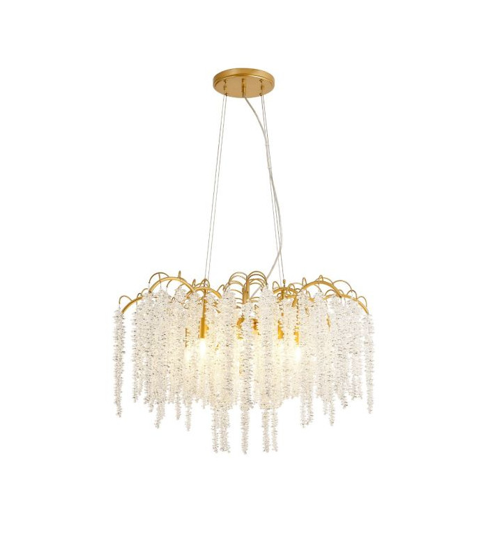 Wisteria Round Pendant 9 Light E14 French Gold / Crystal Item Weight: 19.7kg-1