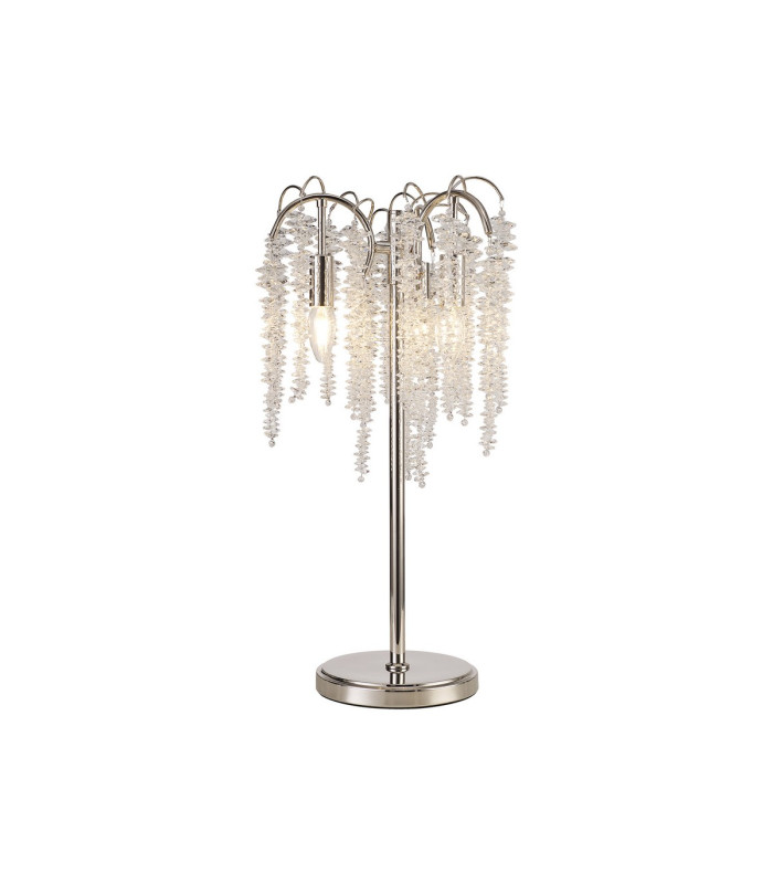 Wisteria Table Lamp 3 Light E14 Polished Nickel / Crystal-1