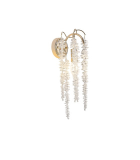 Wisteria Wall Lamp 1 Light E14 French Gold / Crystal-1