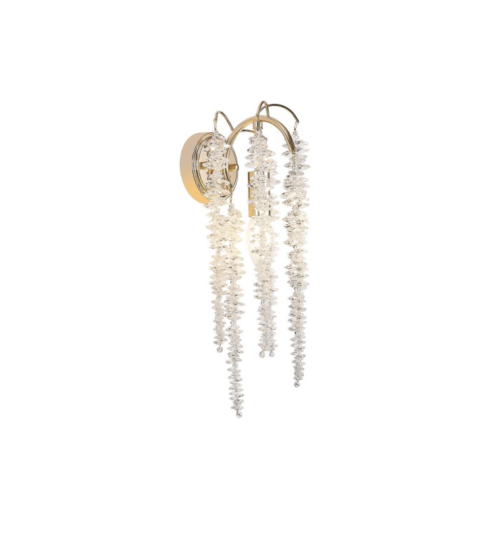 Wisteria Wall Lamp 1 Light E14 French Gold / Crystal-1