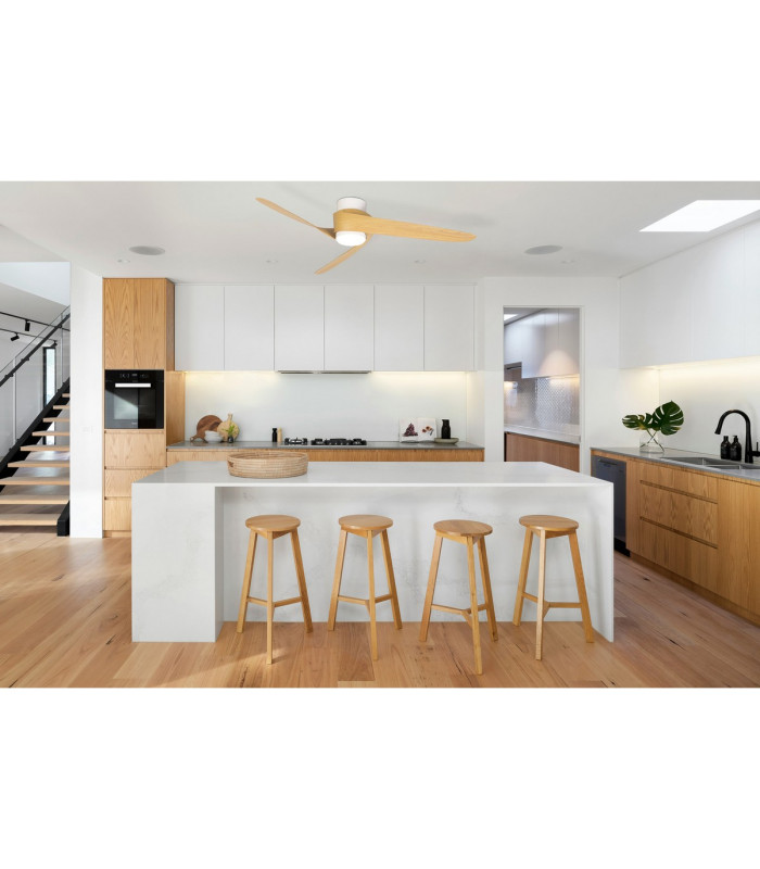 Groenland 24W LED Dimmable Ceiling Light With Built-In 30W DC Fan 2700-5000K  White/Wood 5yrs Warranty-3