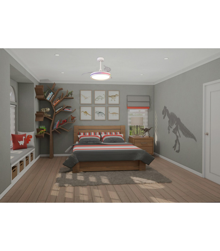 North 40W LED Dimmable White/RGB Ceiling Light With Built-In 28W DC Reversible Fan 3000-6500K White 5yrs Warranty-3