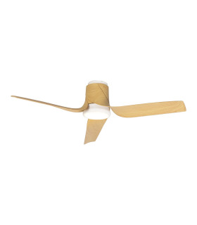 Ushuaia 30W LED Dimmable Ceiling Light With Built-In 35W DC Fan 2700-5000K  White/Wood 5yrs Warranty-1