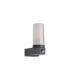 Milo Tubular Wall Lamp With PIR Sensor 1 x E27 IP54 Corrosion Resistant Dark Grey/Opal 2yrs Warranty-3