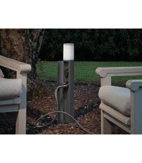 Discovery Outdoor LED Bollard Light, Anthracite, IP54, 4000K + Sockets